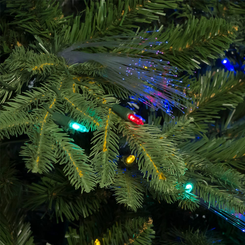 Kurt Adler 7-Foot Northern Light Tree with Fiber-Optics and Multi-Color LED Lights